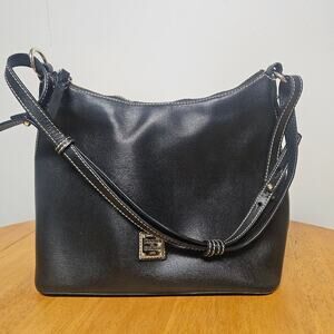 Dooney & Bourke Medium Hobo Shoulder Handbag Crossbody Purse Black Leather